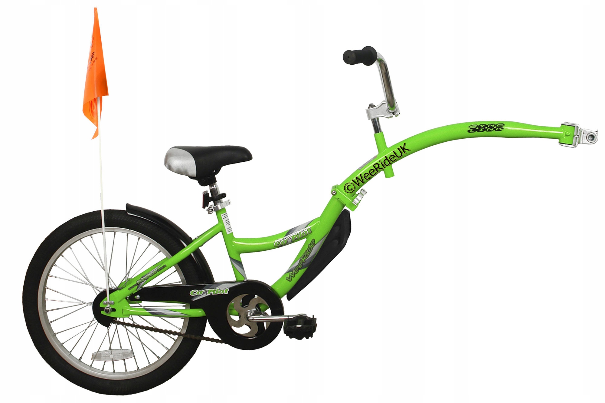 Weeride Przyczepka Hol Rower Doczepiany Dla Dziecka Co-pilot koła 20" Green
