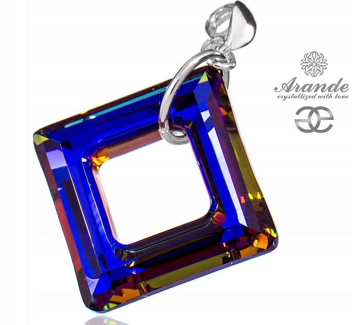 Krystaly velký přívěsek křišťál 20 mm Volcano řetízek Stříbro