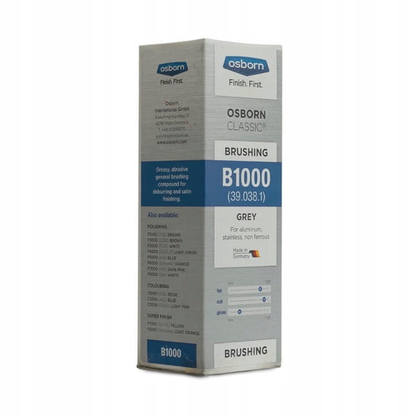 PASTA POLERSKA ŚCIERNA TŁUSTA SZARA B1000 1kg Stan opakowania oryginalne