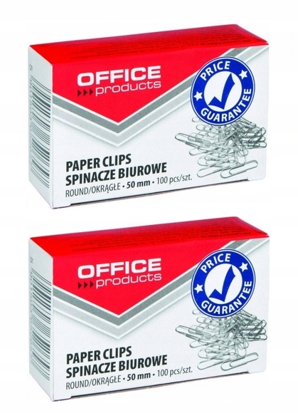 

Spinacze office products 50 mm, 2x100szt.