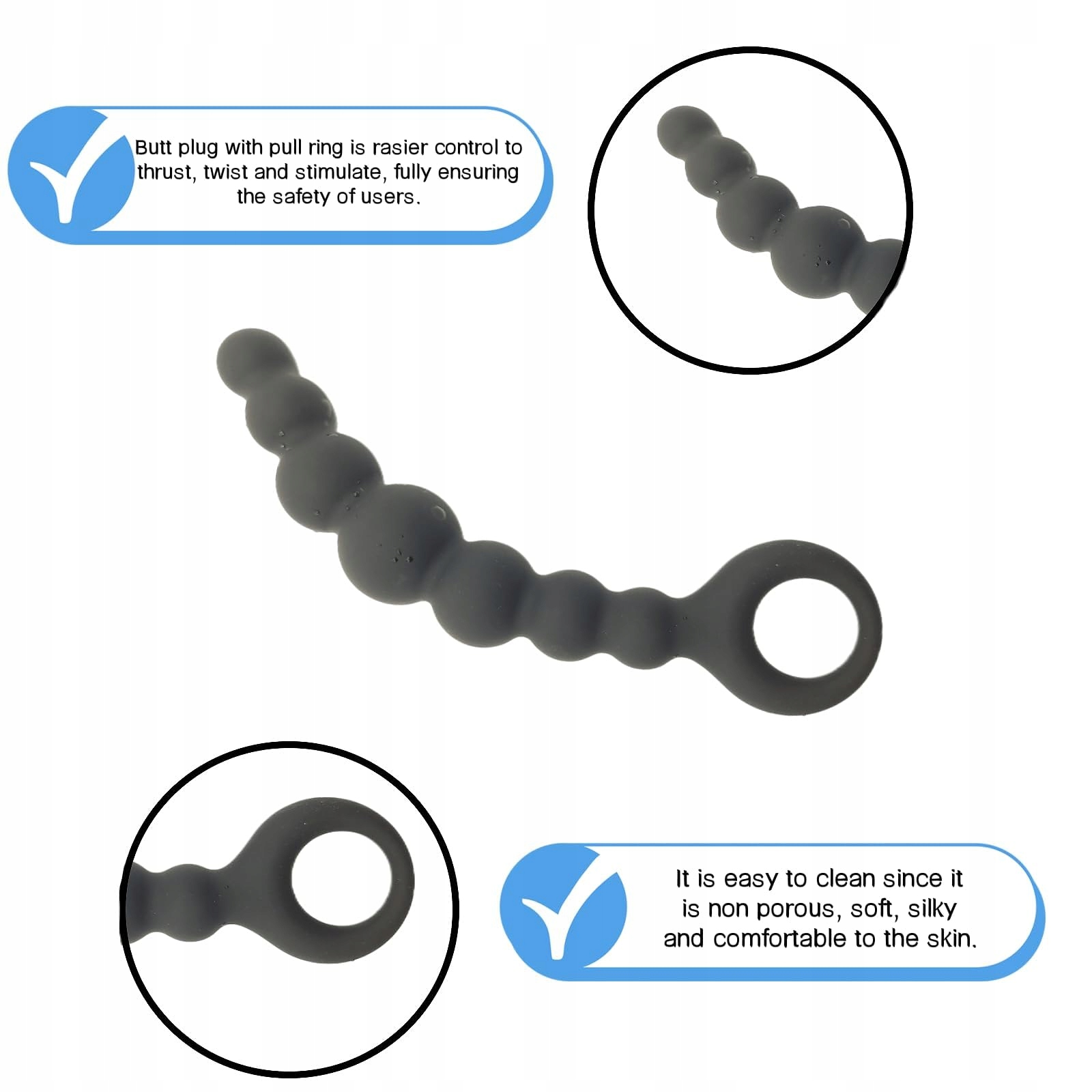 ANALPLUG Analny Dildo 7 Kul Prostata Masażer Stymulacja G Punktu — miniatura 2