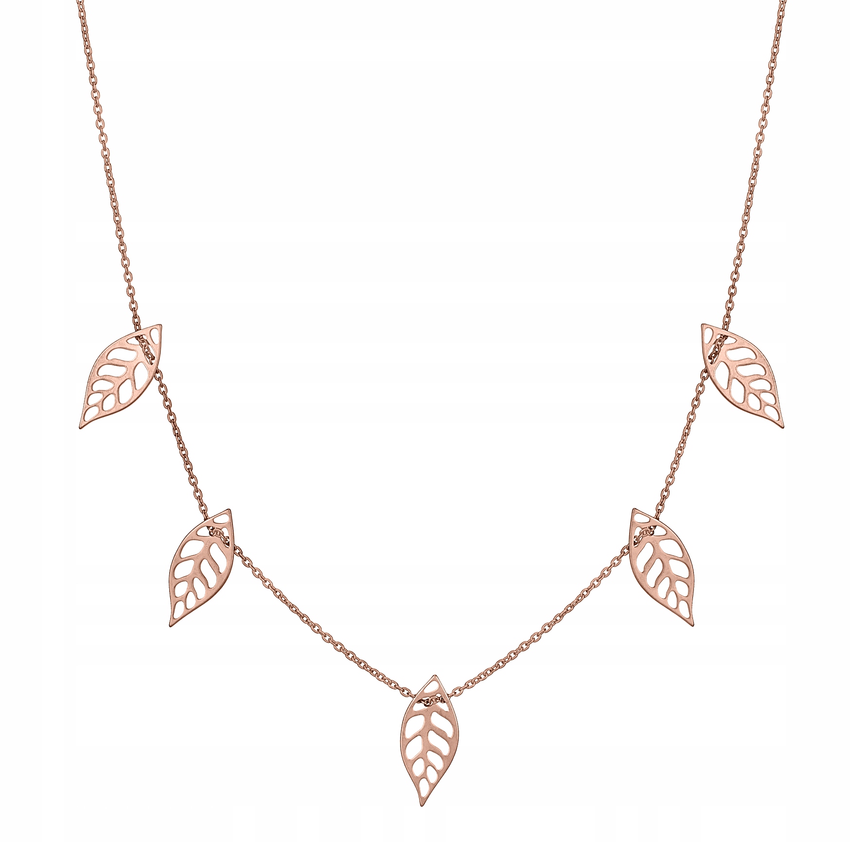 Celebritka stříbrná pozlacená růžovým zlatem Lístky