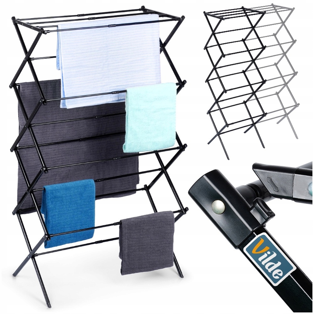 Levně Sušák vertikální, výsuvný, teleskopický, nastavitelný, 139 cm