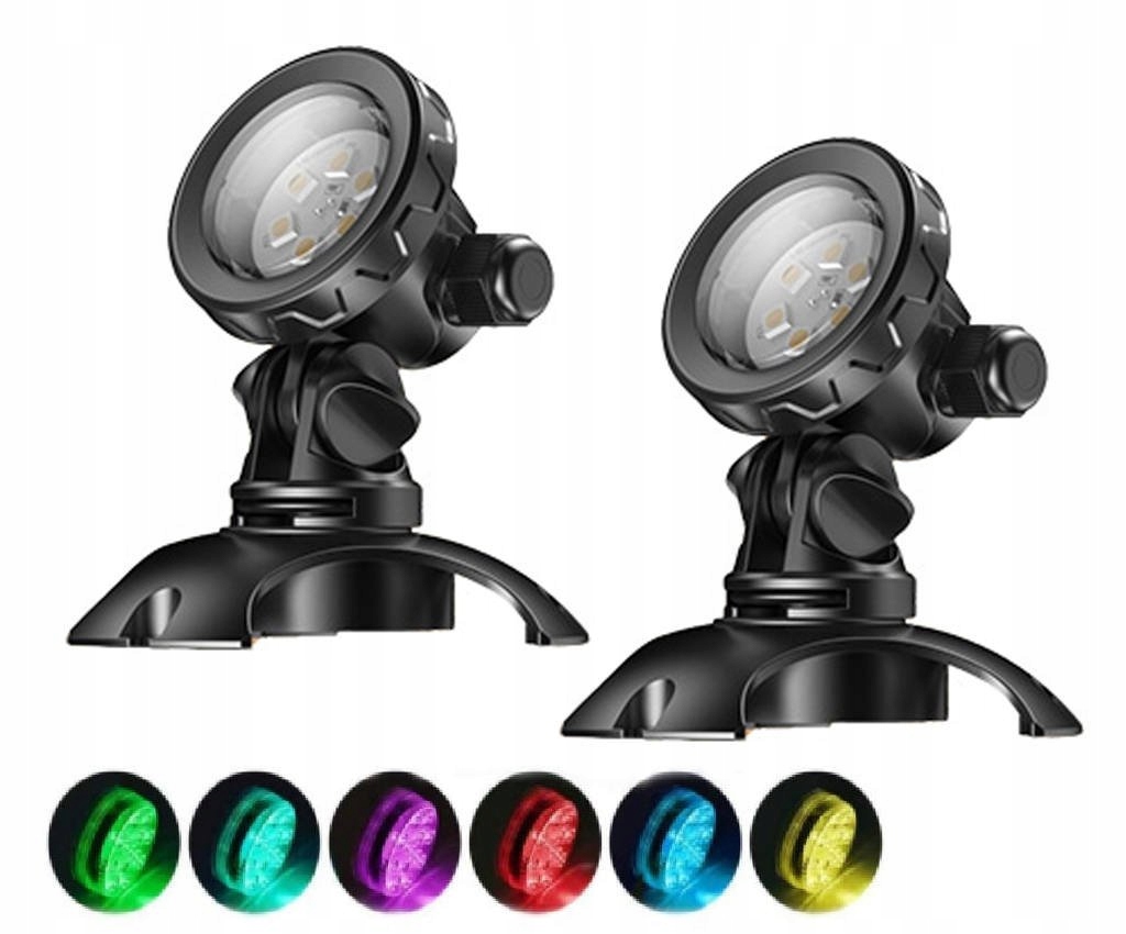 LAMPA LED 2x1W CED-110B KOLOROWE OŚWIETLENIE OCZKA