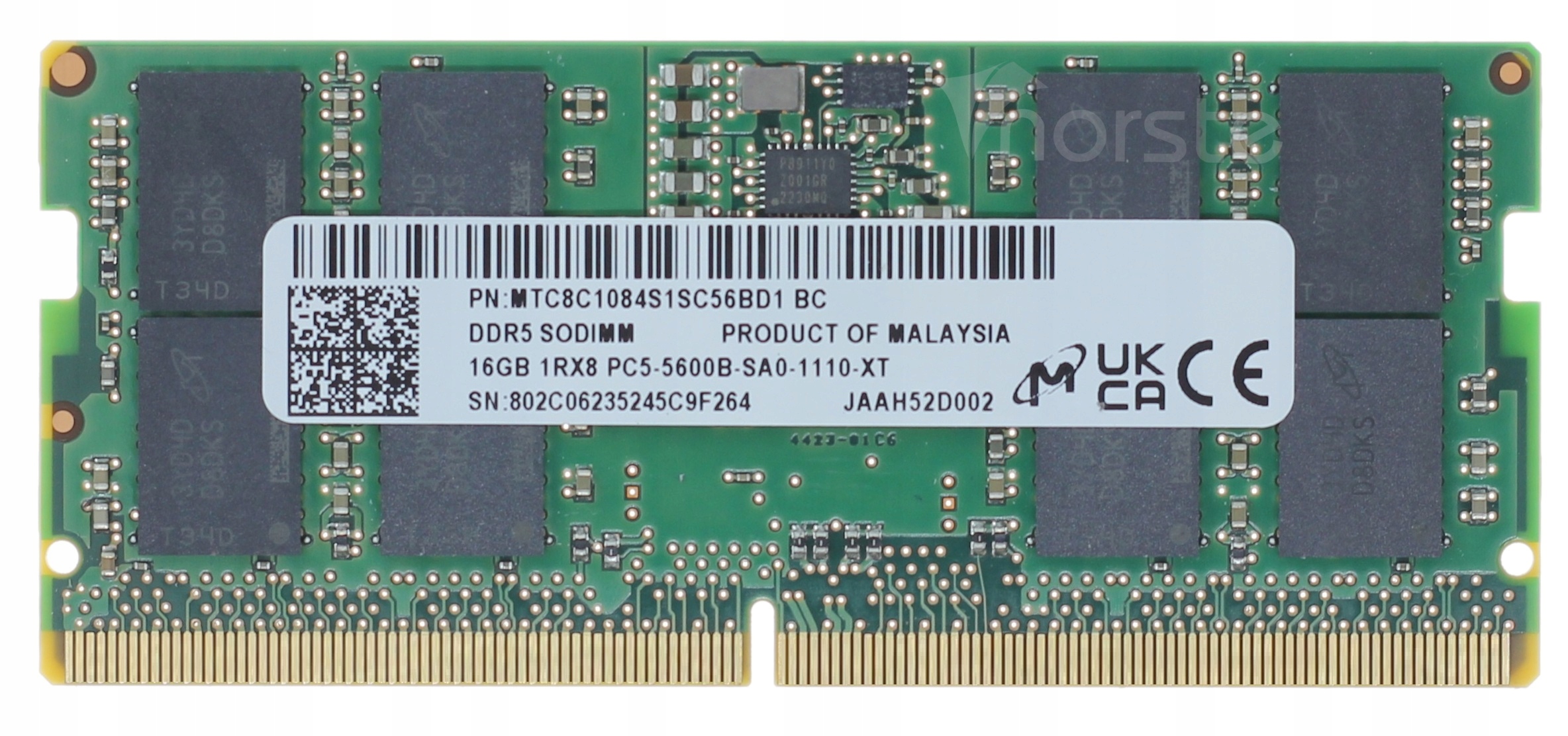 16GB 5600 Micron PC5-5600B SA0-1110-XT MTC8C1084S1SC56BD1 Bc Ram DDR5