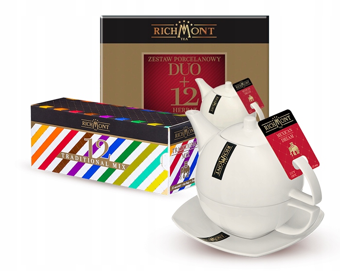 Zestaw Prezentowy Richmont Dzbanek DUO+12 herbat mix smaków