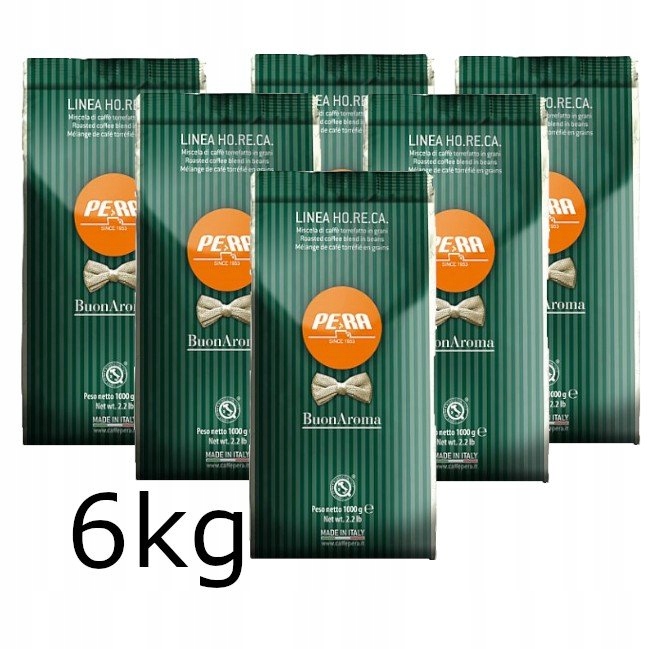 Levně Káva zrnková italská Pera Buon Aroma 100% pražená sada 6 kg