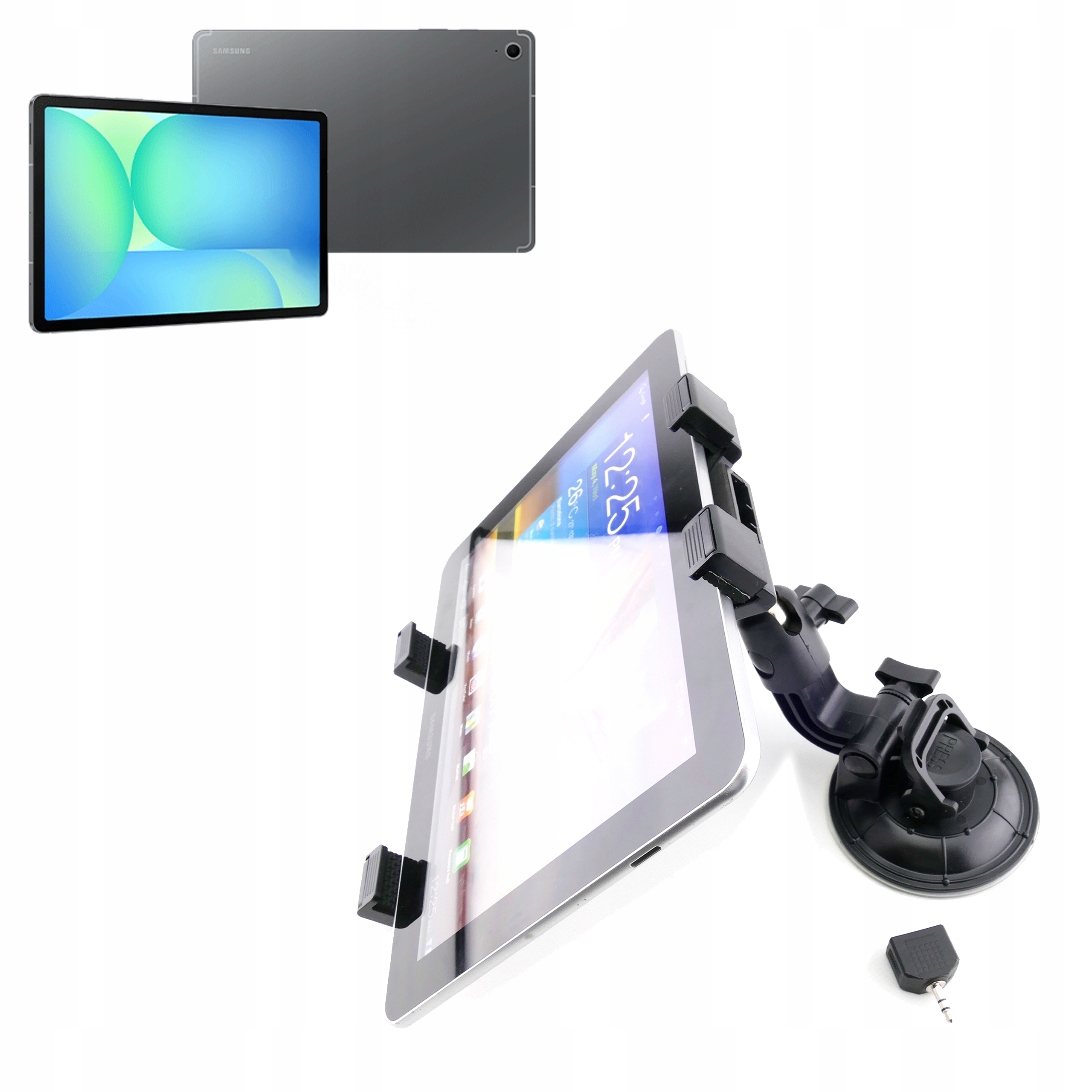 Uchwyt na szybę do samochodu auta Gps do tabletu Samsung Galaxy Tab S10 Fe+