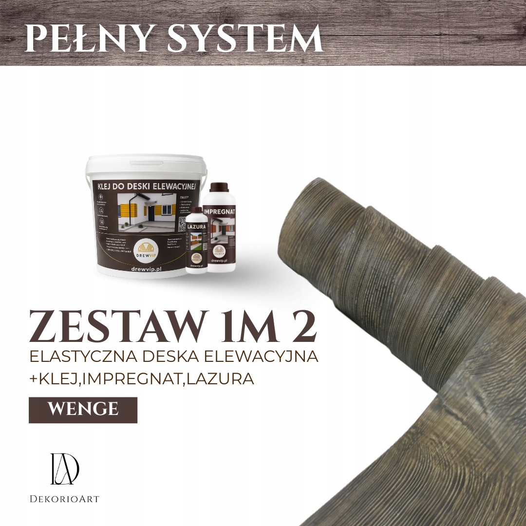 Set 1 m2 Pružná fasádní deska barva Wenge