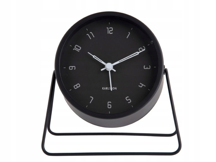 Budík, stolní hodiny, černé, na stůl, do ložnice Stark
