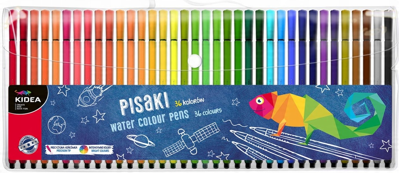 

Pisaki mazaki flamastry w etui Kidea
