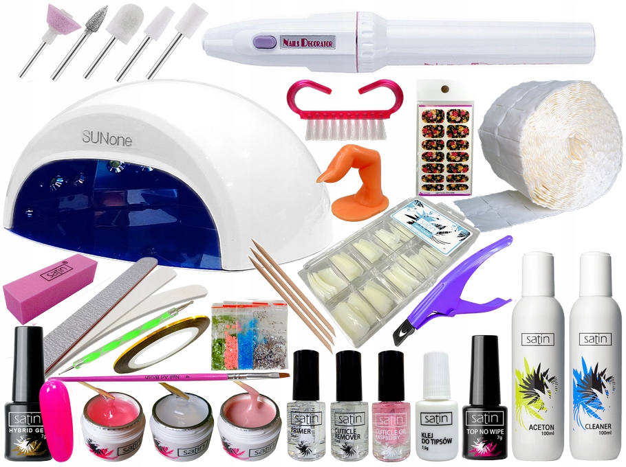 Startovací Sada Pro Prodlužování Nehtů S Lampou A Frézkou
