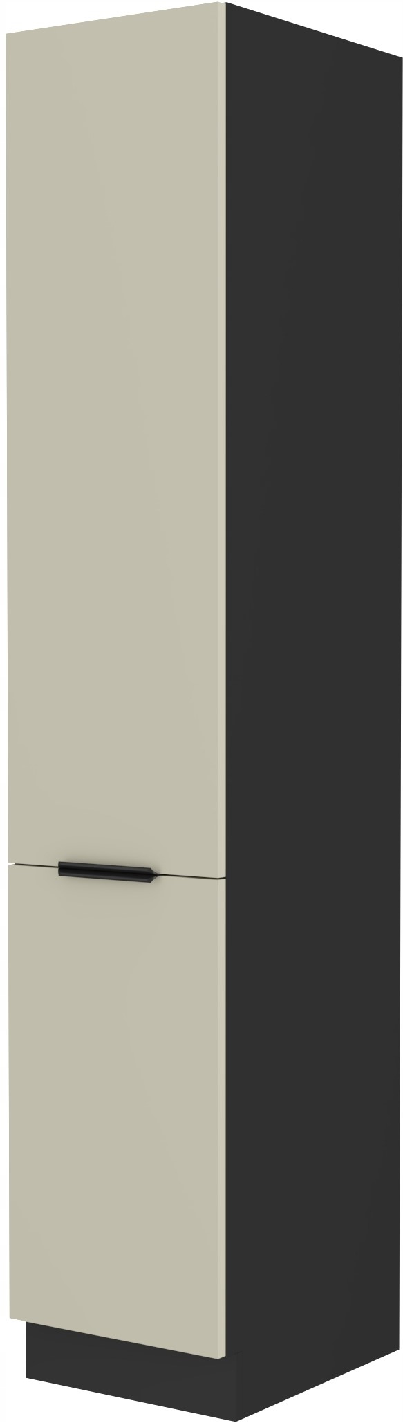 Vysoká Kuchyňská Skříňka, Stojící, Hospodářský Sloupek, 210 X 40 CM, Černý Kašmír
