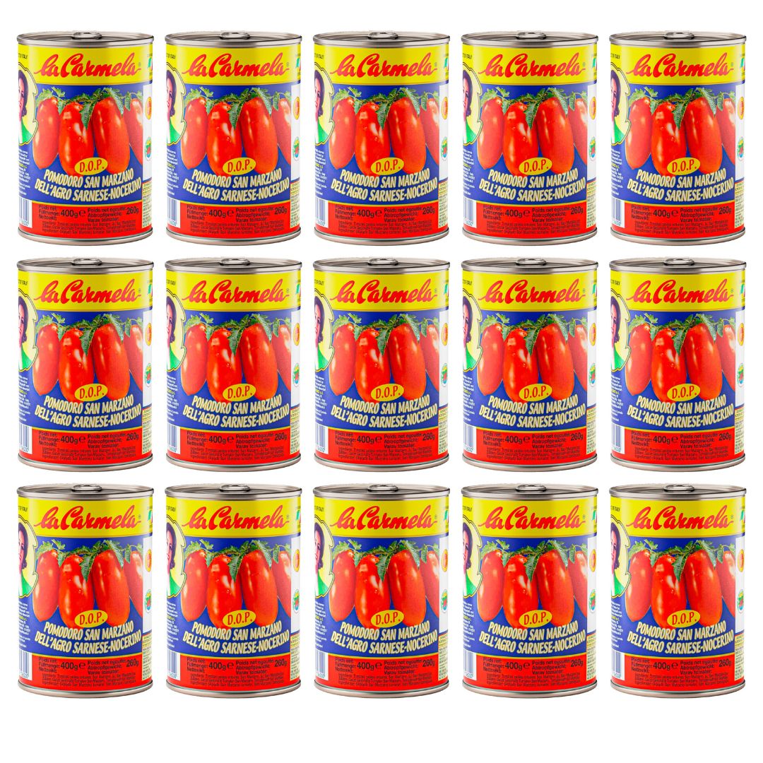 Levně Rajčata bez kůže Pomodoro San Marzano 400 g La Carmela