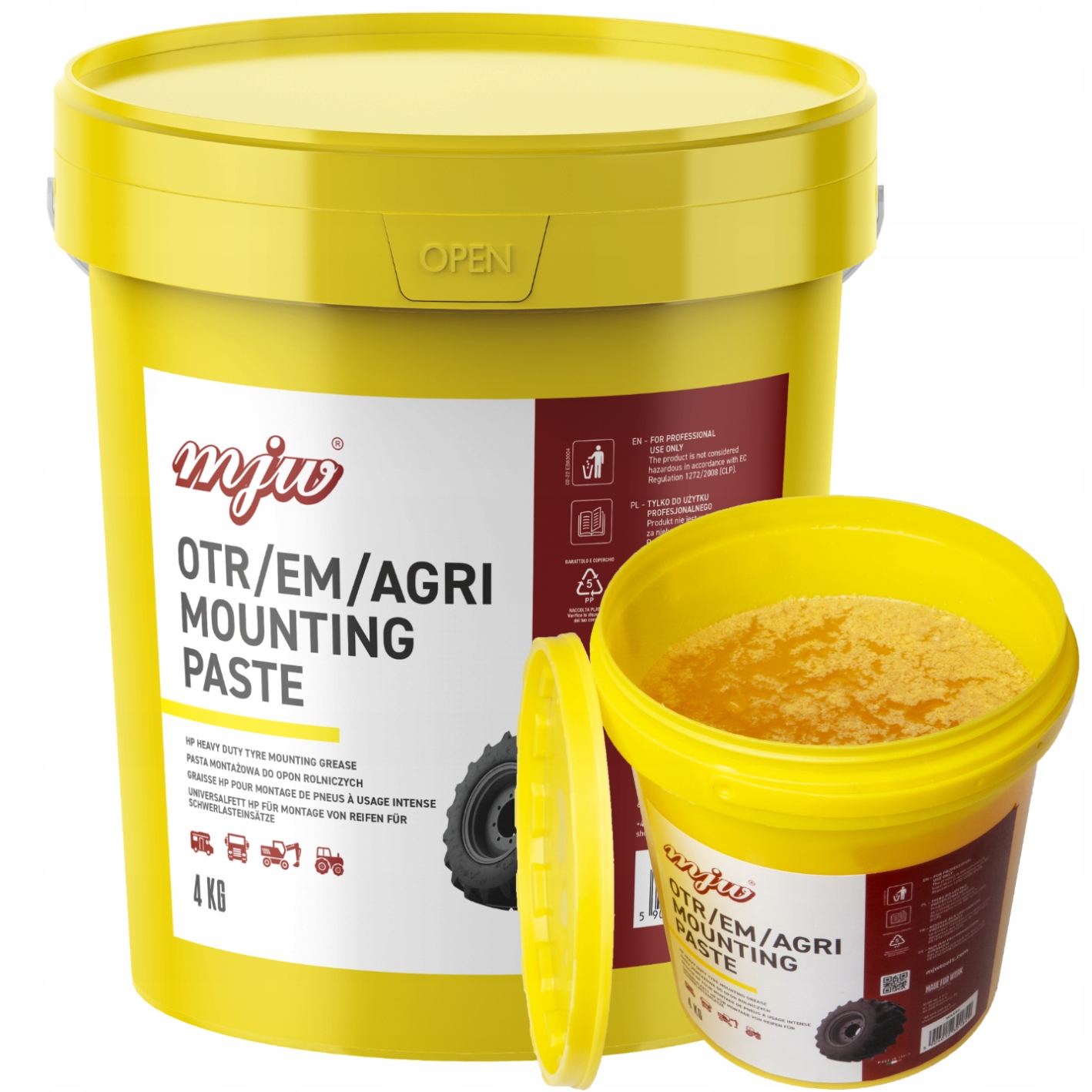 Mjw Pasta do opon rolniczych Agri maść montażowa 4kg uszczelniacz tire kół