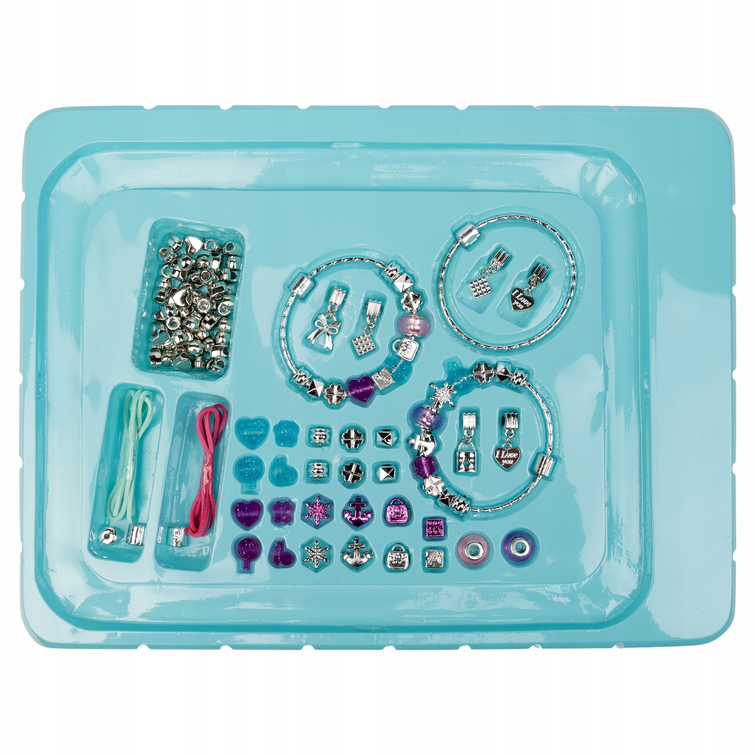 ZESTAW DO ROBIENIA BRANSOLETEK KORALIKI ZAWIESZKI RZEMYK CHARMS XXL 115 EL. EAN (GTIN) 5904158133977