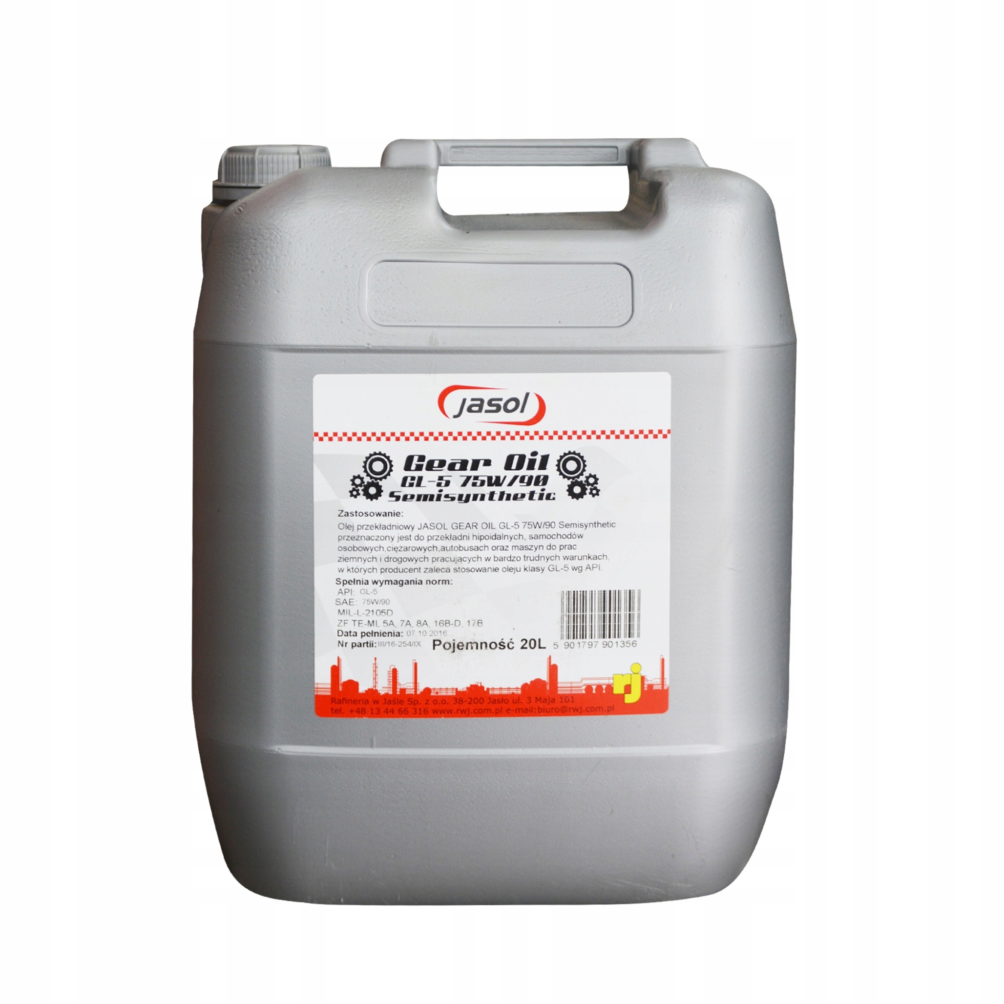 OLEJ PRZEKŁADNIOWY GL-5 75W90 20 L