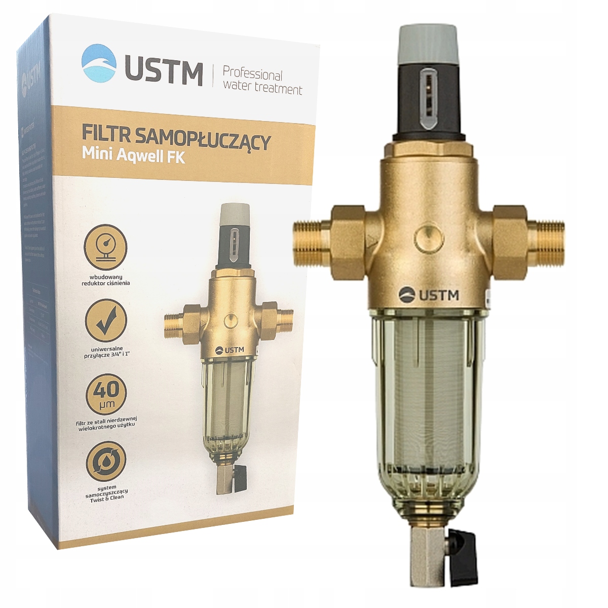 

Filtr wody reduktorem ciśnienia Jak Honeywell 1''