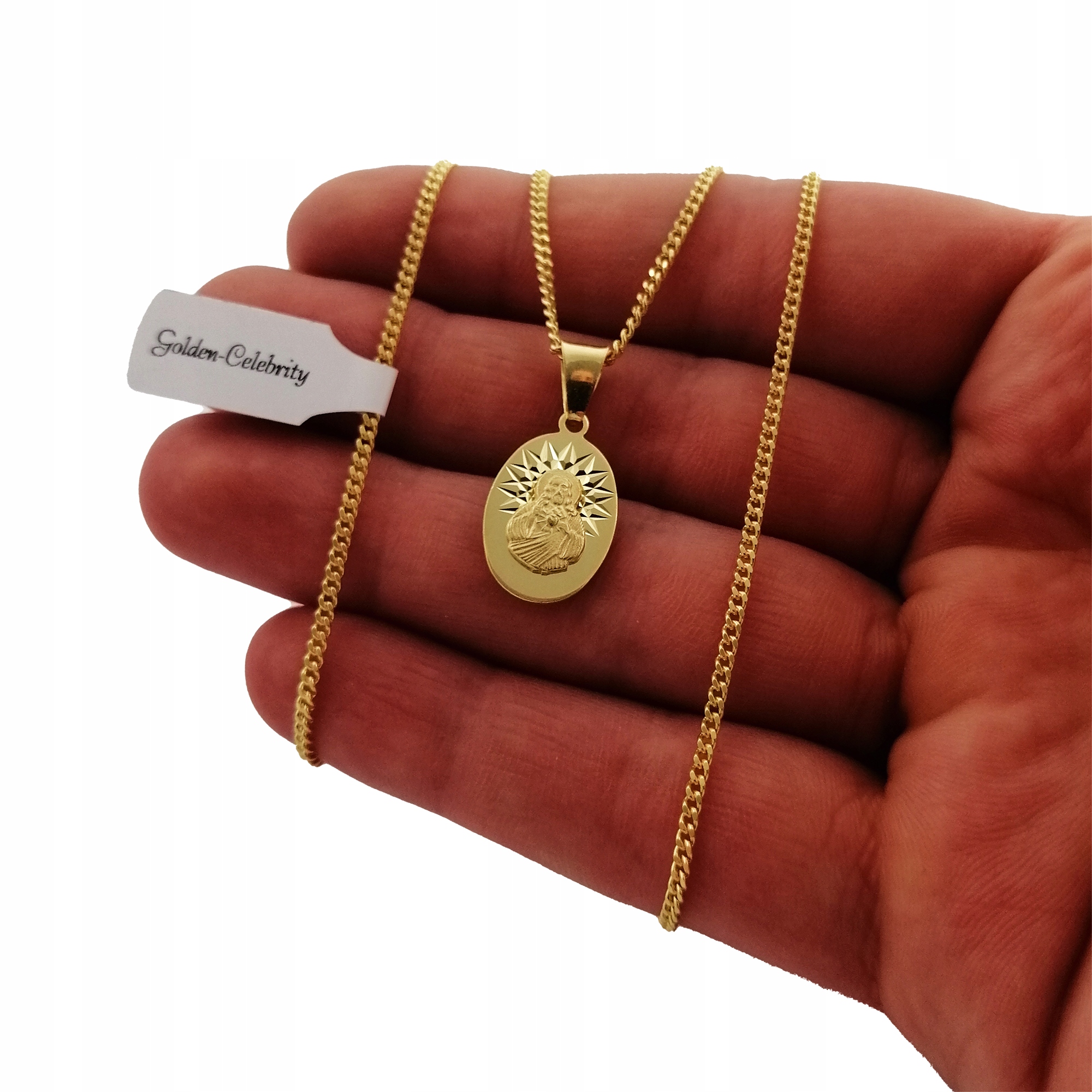 ZŁOTY ŁAŃCUSZEK PANCERKA MEDALIK SZKAPLERZ + GRAWER PREZENT NA BIERZMOWANIE EAN (GTIN) 5905935507349