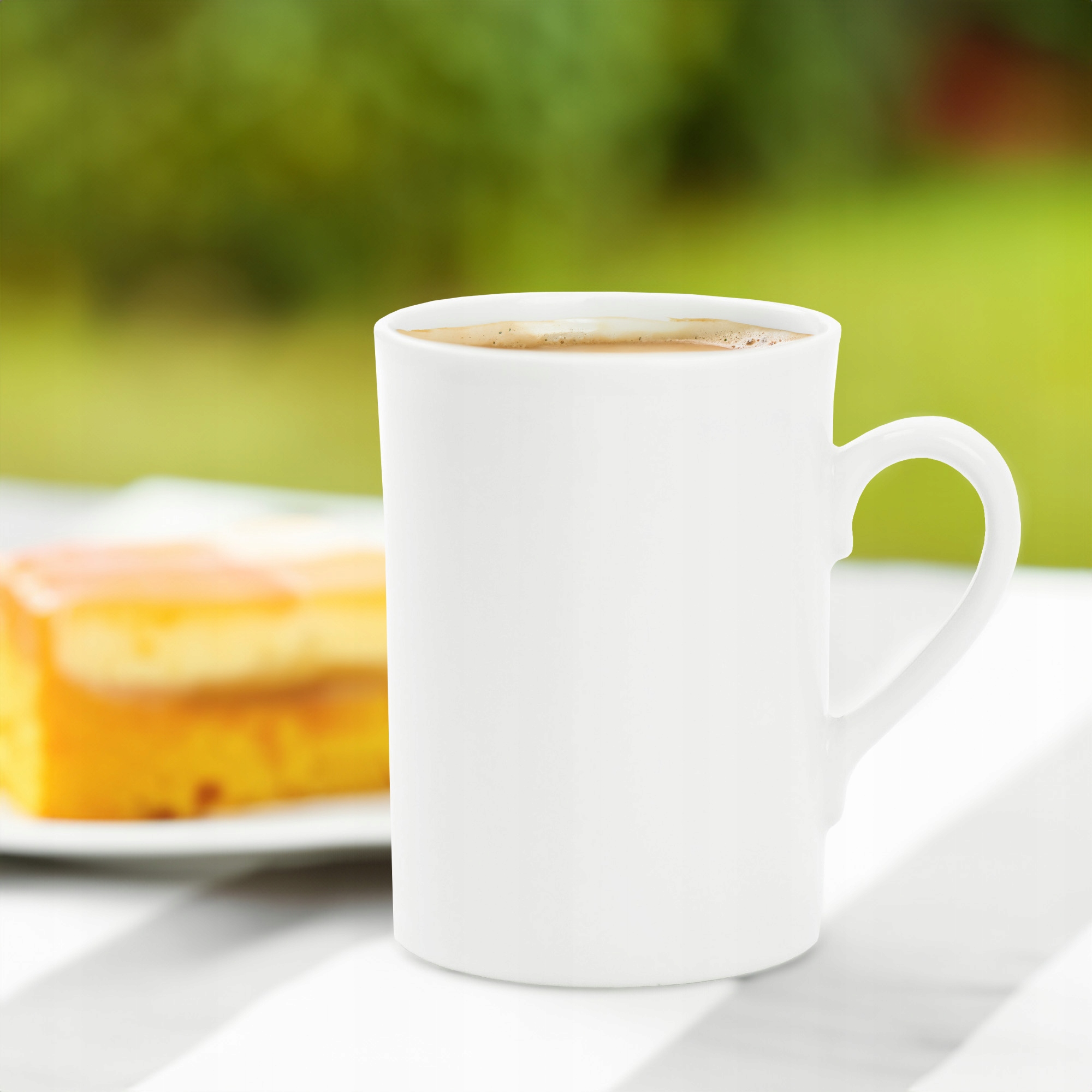 KUBEK PORCELANOWY GŁADKI BIAŁY 290ML UNIWERSALNY Z UCHEM NA KAWE HERBATE