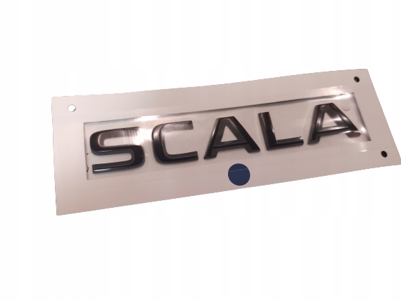 Emblemat znaczek napis SCALA na tylna klapy czarny
