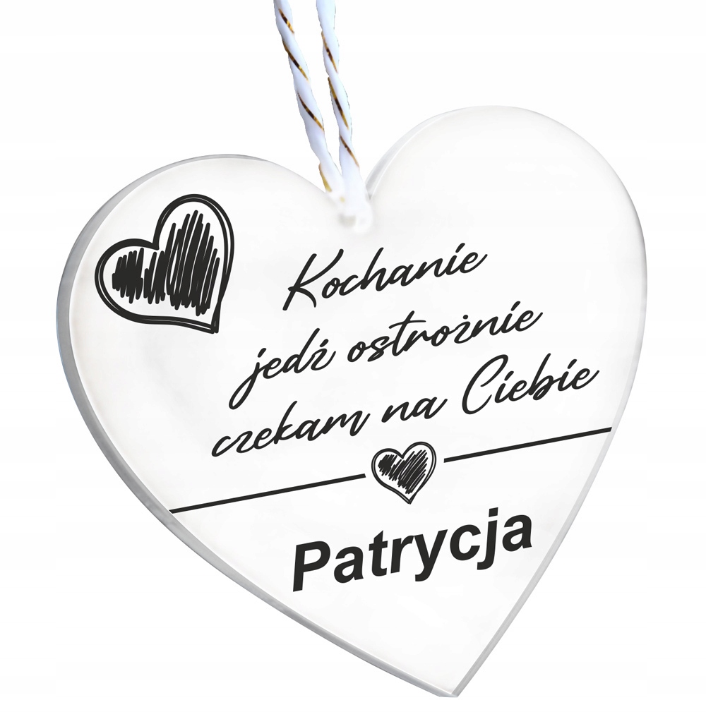 

na Walentynki zawieszka do samochodu auta
