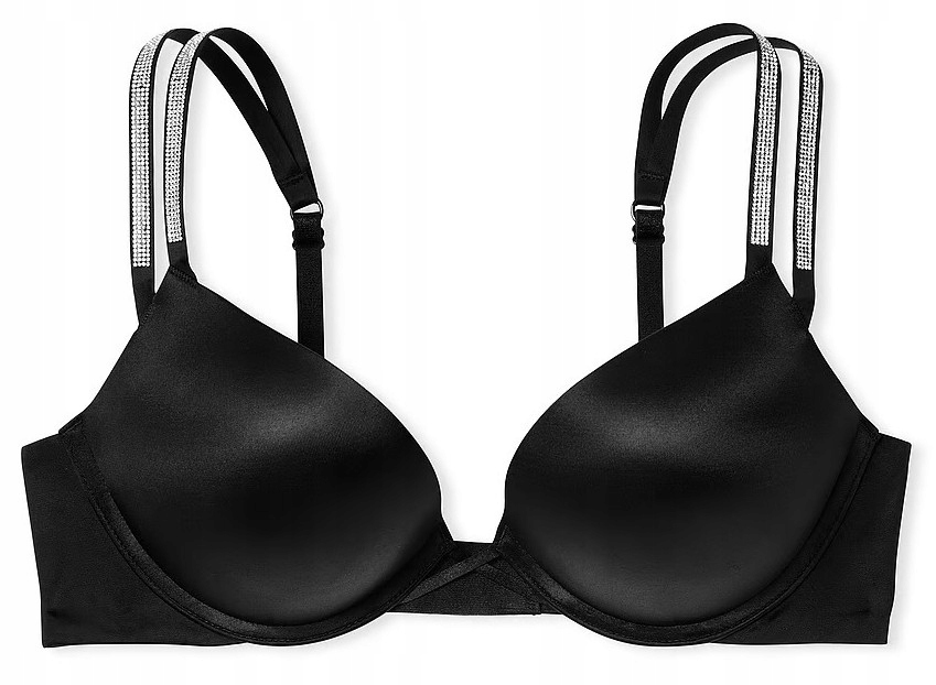 Podprsenka Victoria's Secret Bombshell 2xpush-up zirkony černá 70C (32C)