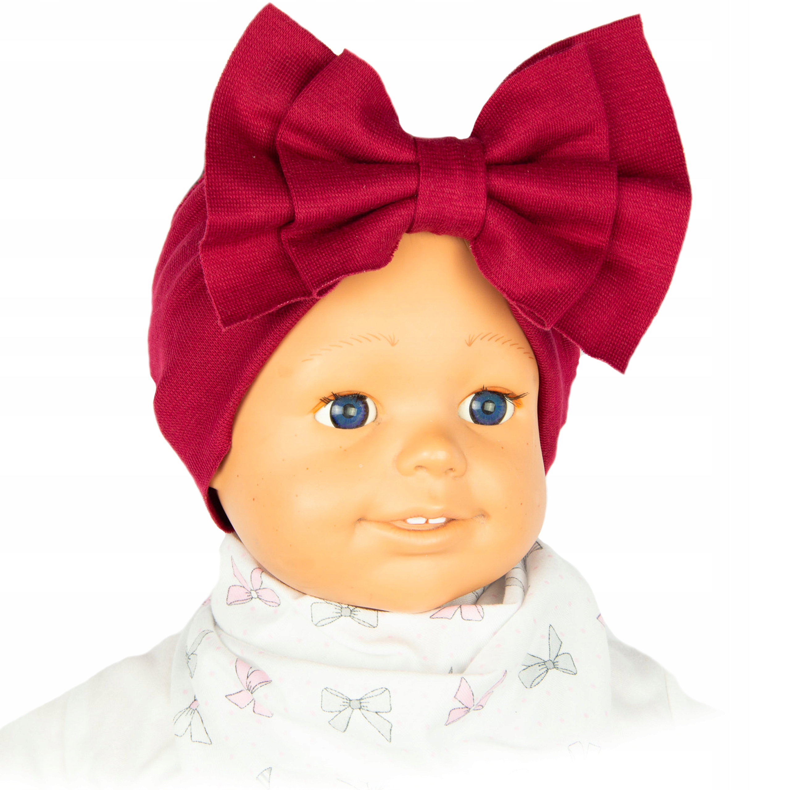 

Szeroka Opaska Z Kokardą bordo 40-44 zakrywa uszy