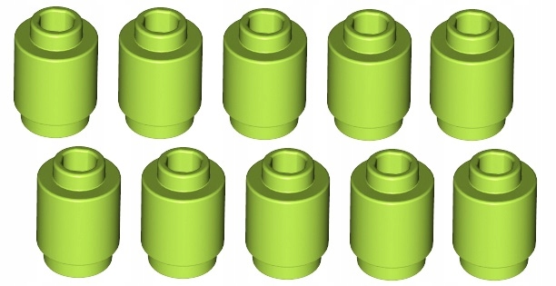 

Lego klocek okrągły 1x1 limonka 10 szt. 3062 Nowy