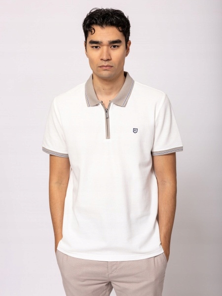 Heavy Tools Pánské Tričko Polokošile Tričko Divide Ecru L