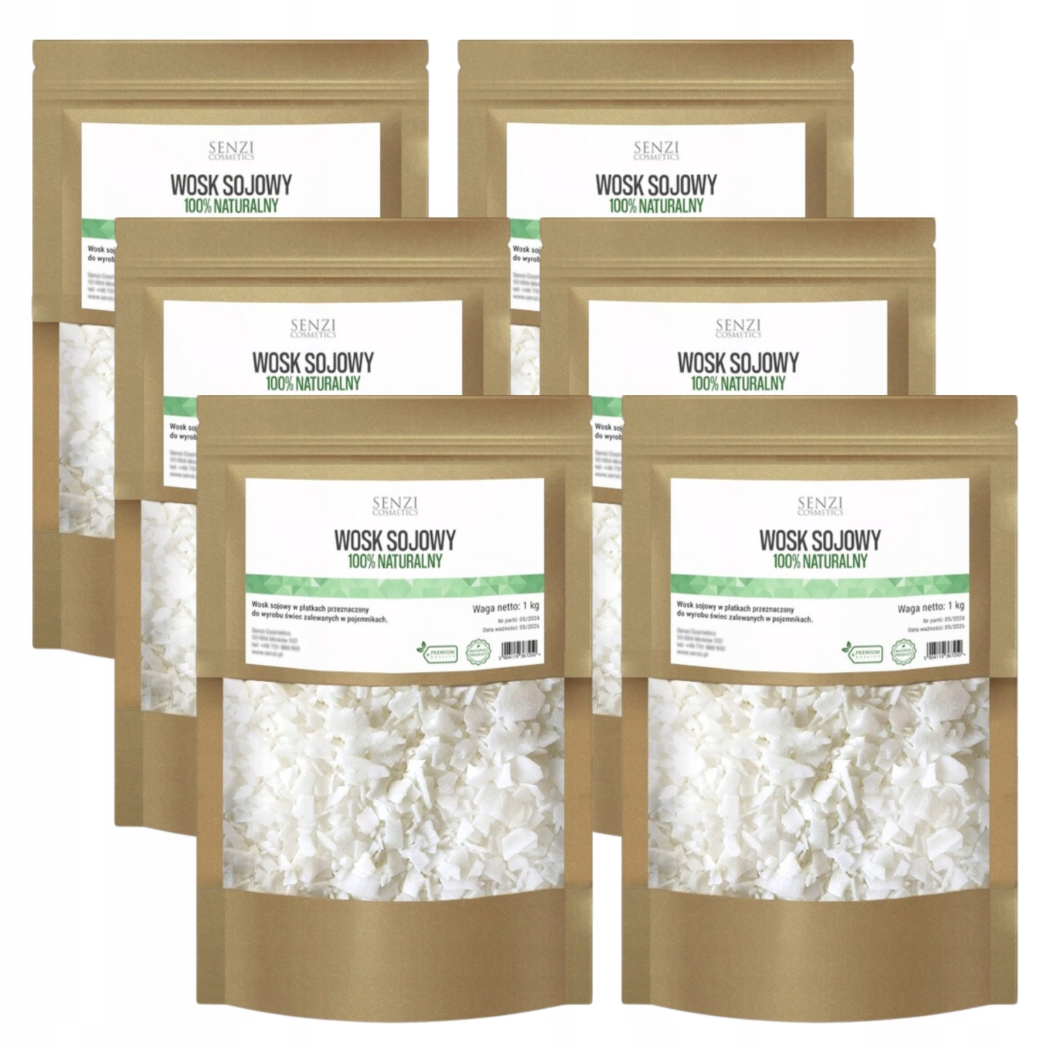 Vosk Do Sójových Svíček 100% přírodní Eko Premium 6x1kg