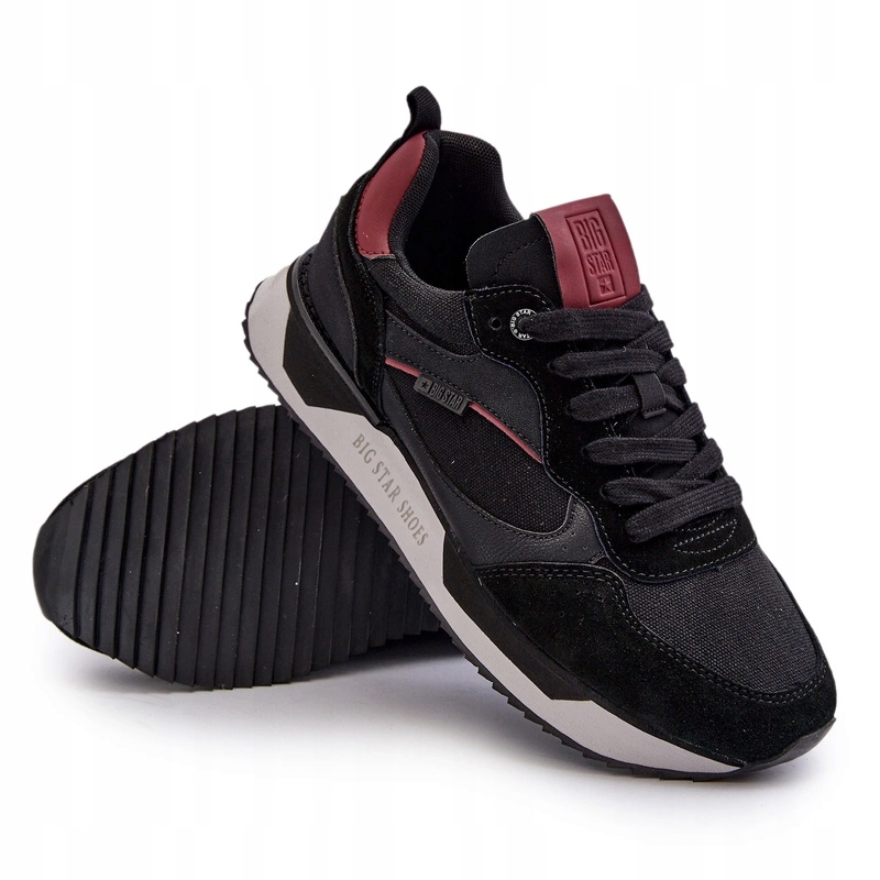 Pánské Tenisky Memory Foam System Big Star NN174350 Černé 44