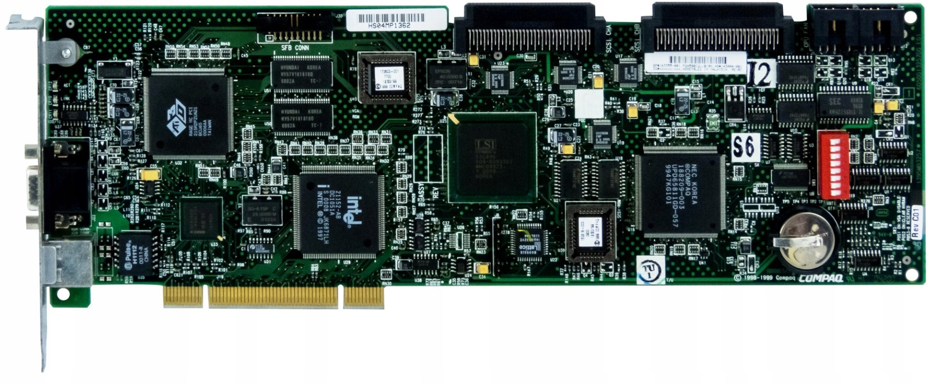 Hp 163355-001 Server Feature Board Scsi Pci Proliant ML350