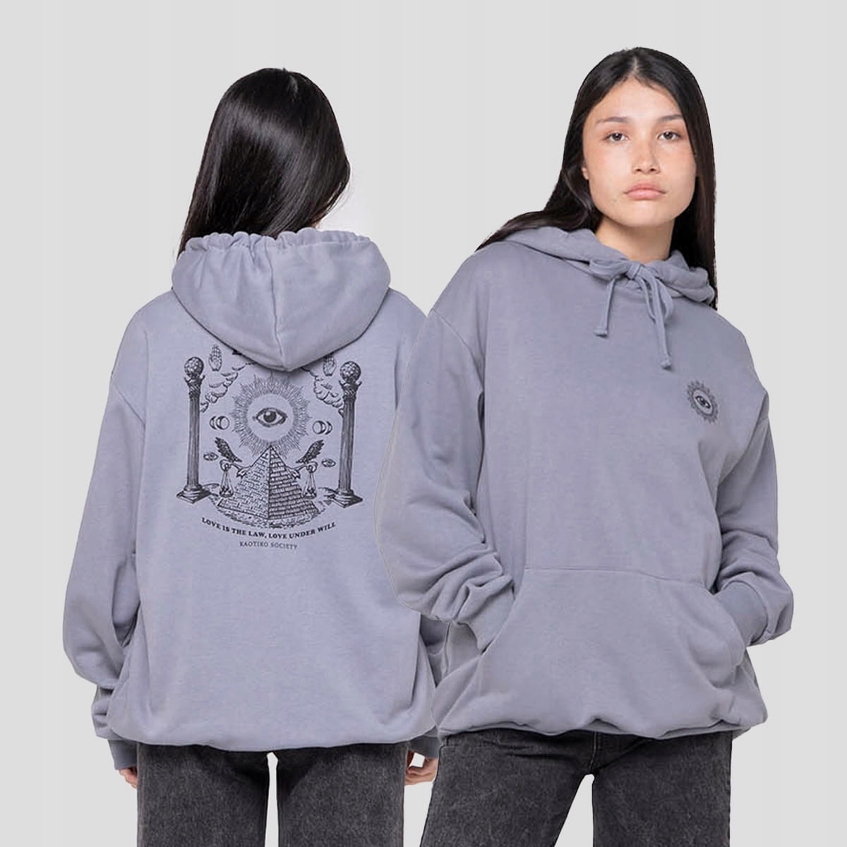 Mikina s kapucí Kaotiko Liberty Xs, Fialová, Městská