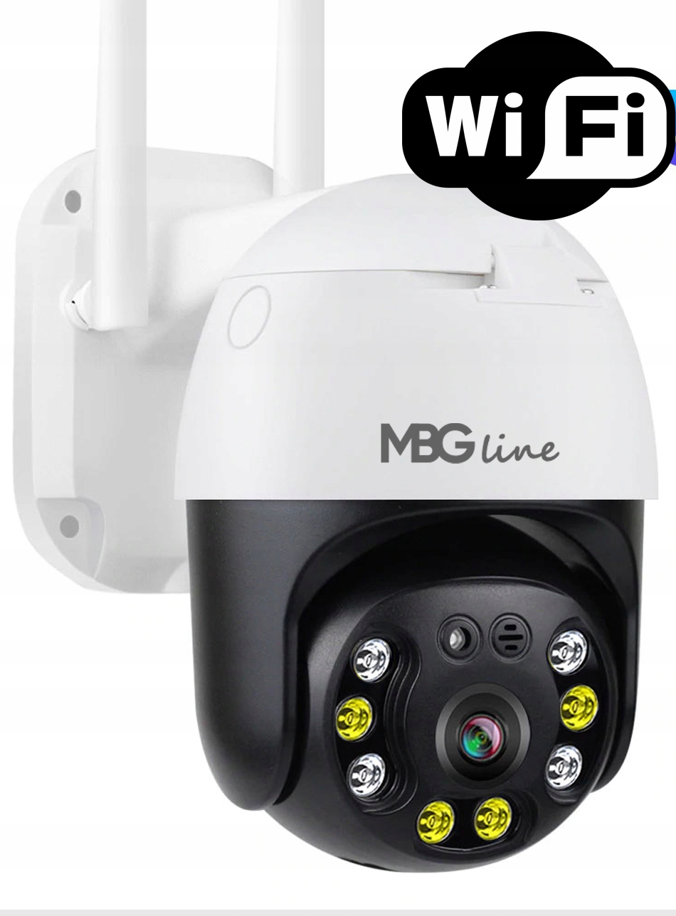 Obrotowa zewnętrzna kamera IP H265 P2P 5MP UHD LED Marka MBG line