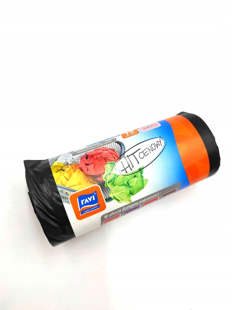 

Worki na śmieci Prima 35l Ldpe czarne, 15 szt.