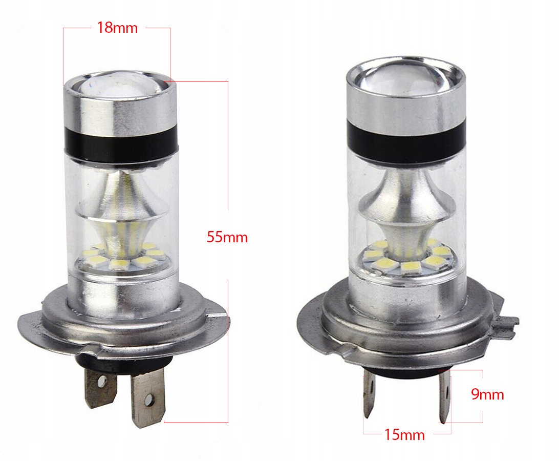 Żarówka H7 20x LED CREE 100W 8000lm wodoodporna Producent Inny
