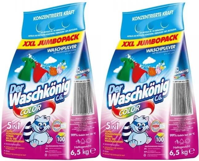 

Der Waschkonig Color proszek do prania 6,5 kg x 2