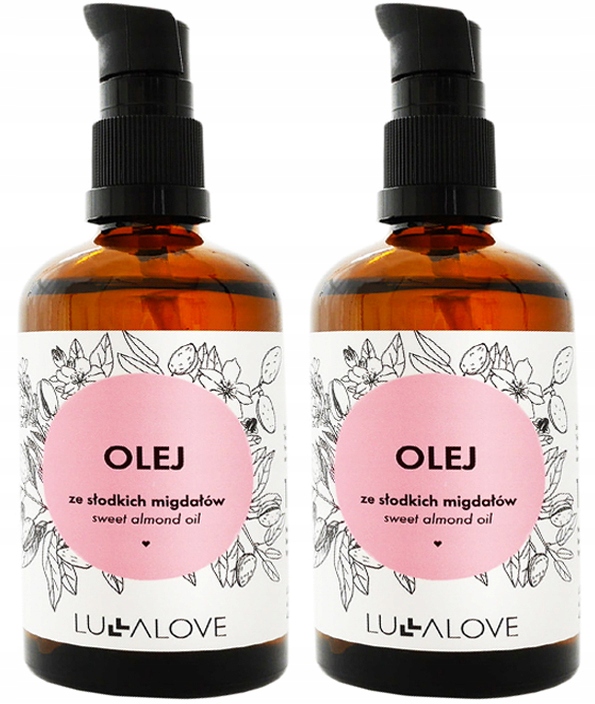 LULLALOVE OLEJEK ZE SŁODKICH MIGDAŁÓW POMPKA NATURALNY 200ML