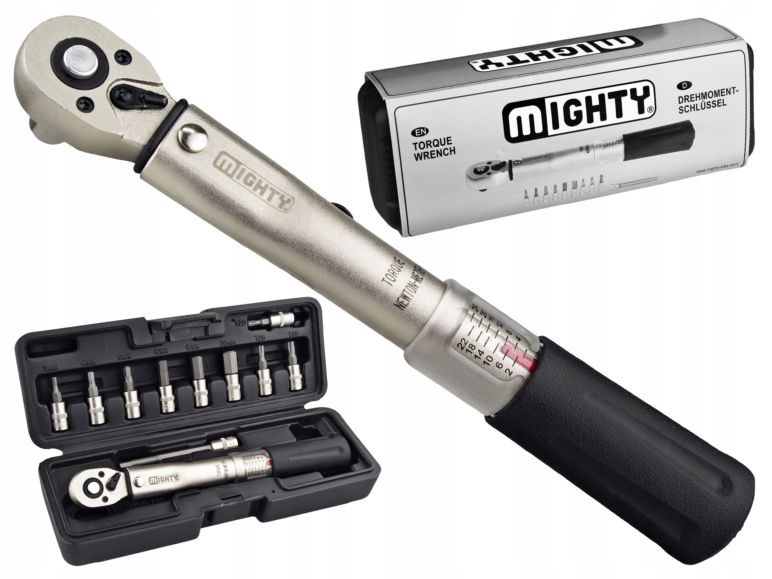 Klucz Dynamometryczny Rowerowy Mighty Z Regulacją 2-24 Nm Bity Nasadki