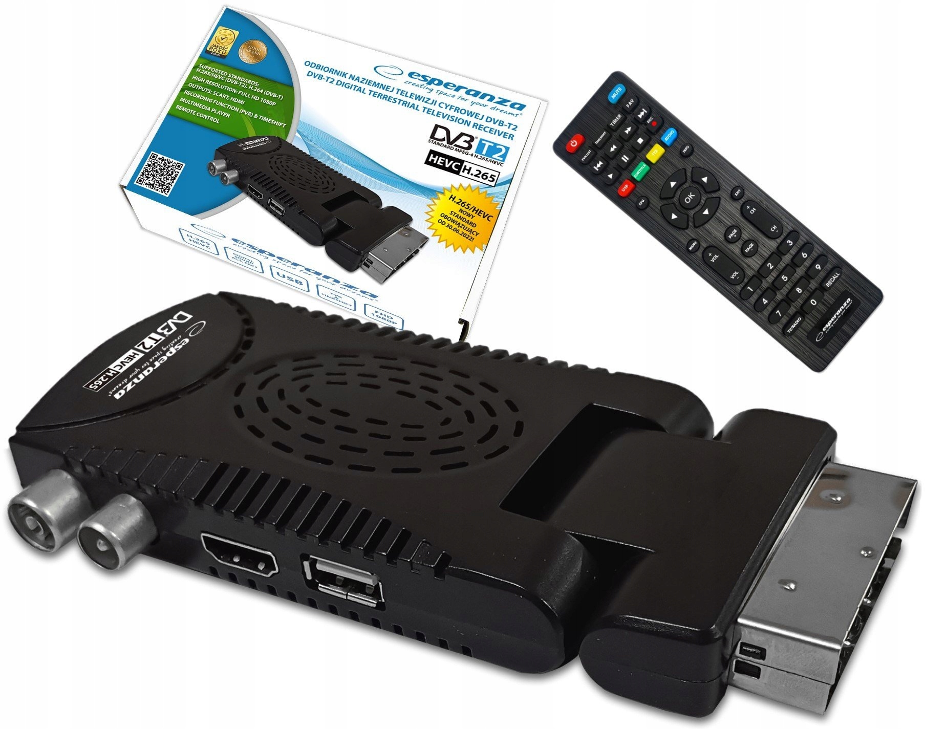 

Tuner Dekoder Tv Naziemnej Hd DVB-T2 Hevc H.265