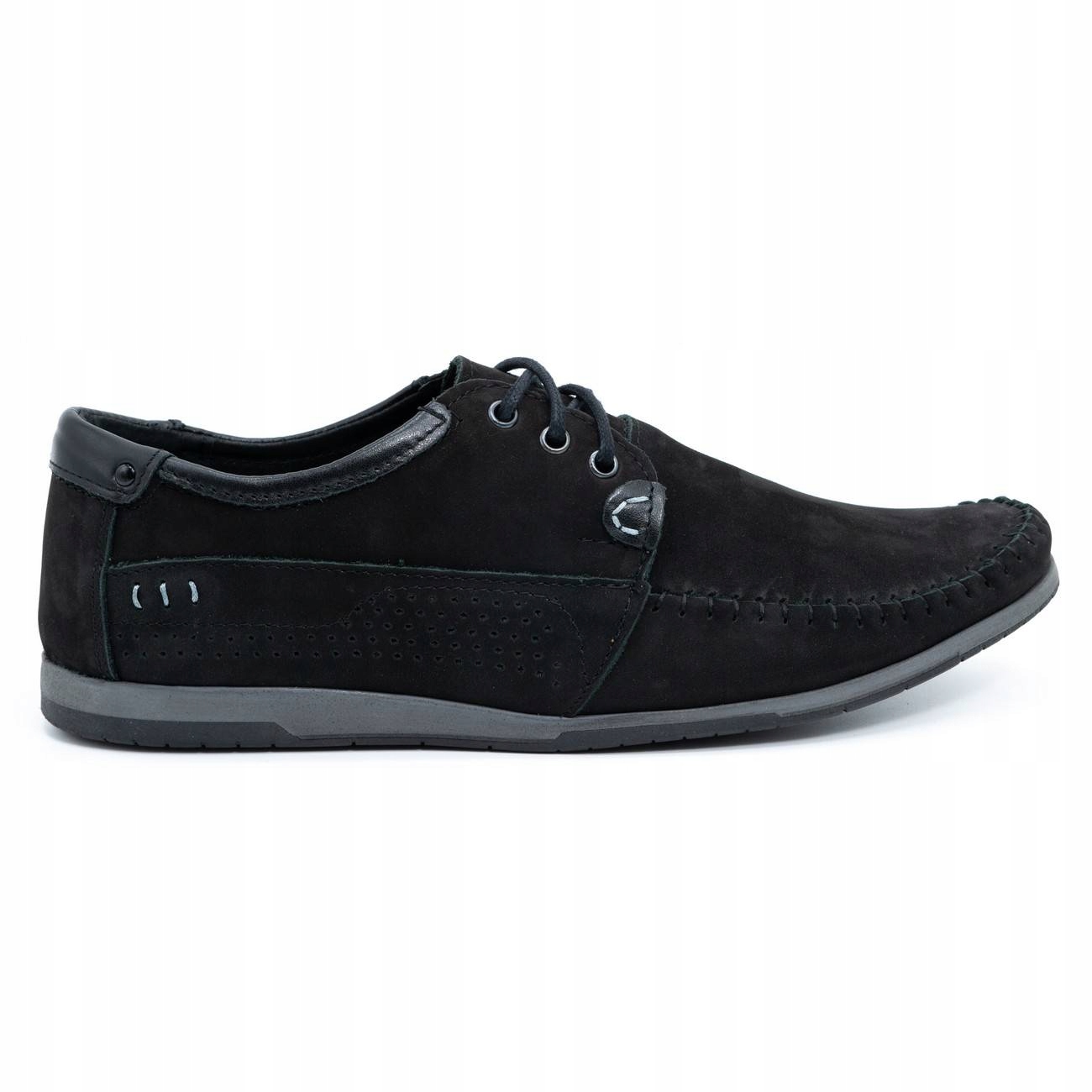 

Buty Męskie skórzane mokasyny 875 czarny nubuk 48