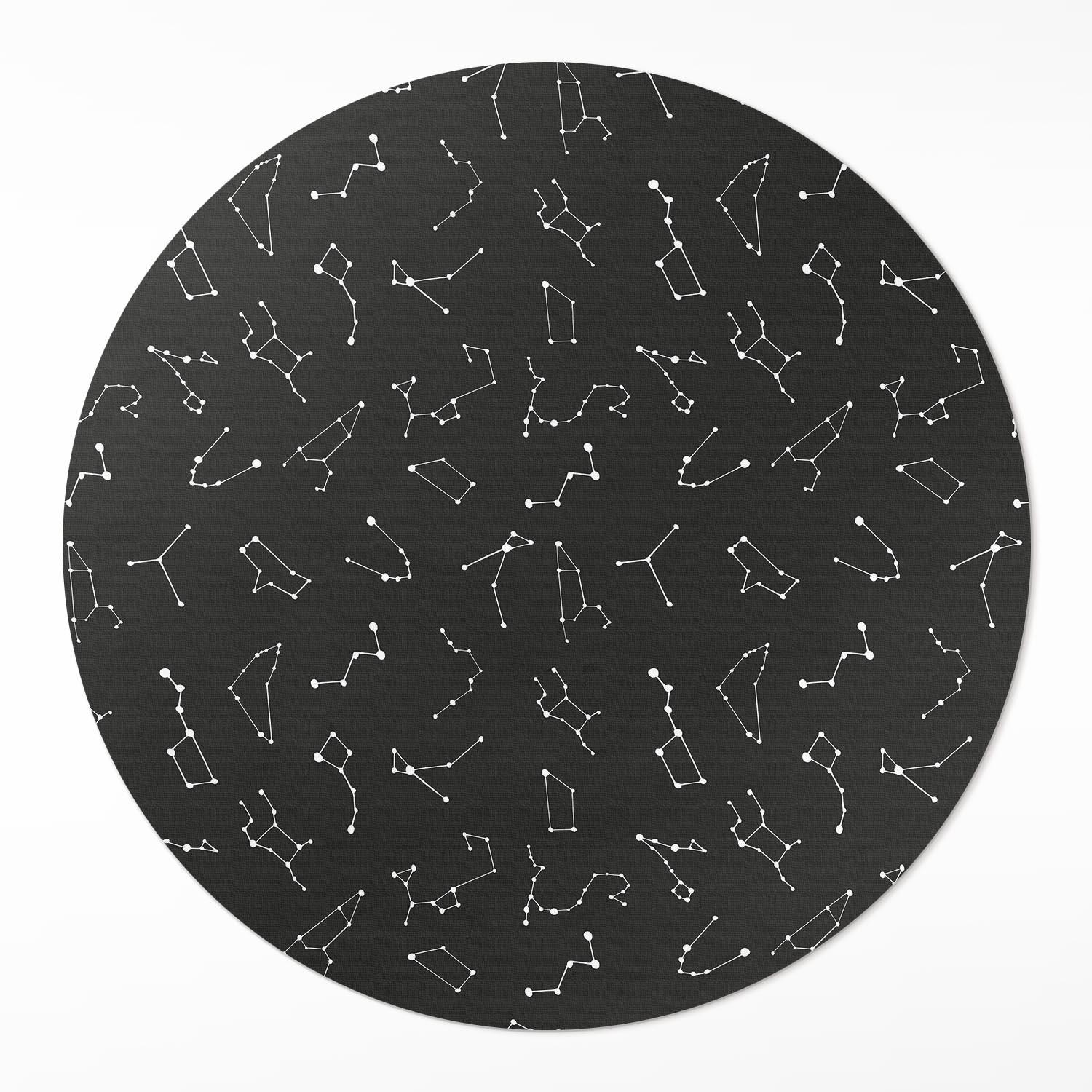 Okrúhly Pvc vinylový koberec ⌀ 150 cm Súhvezdia horoskop zverokruh vesmír