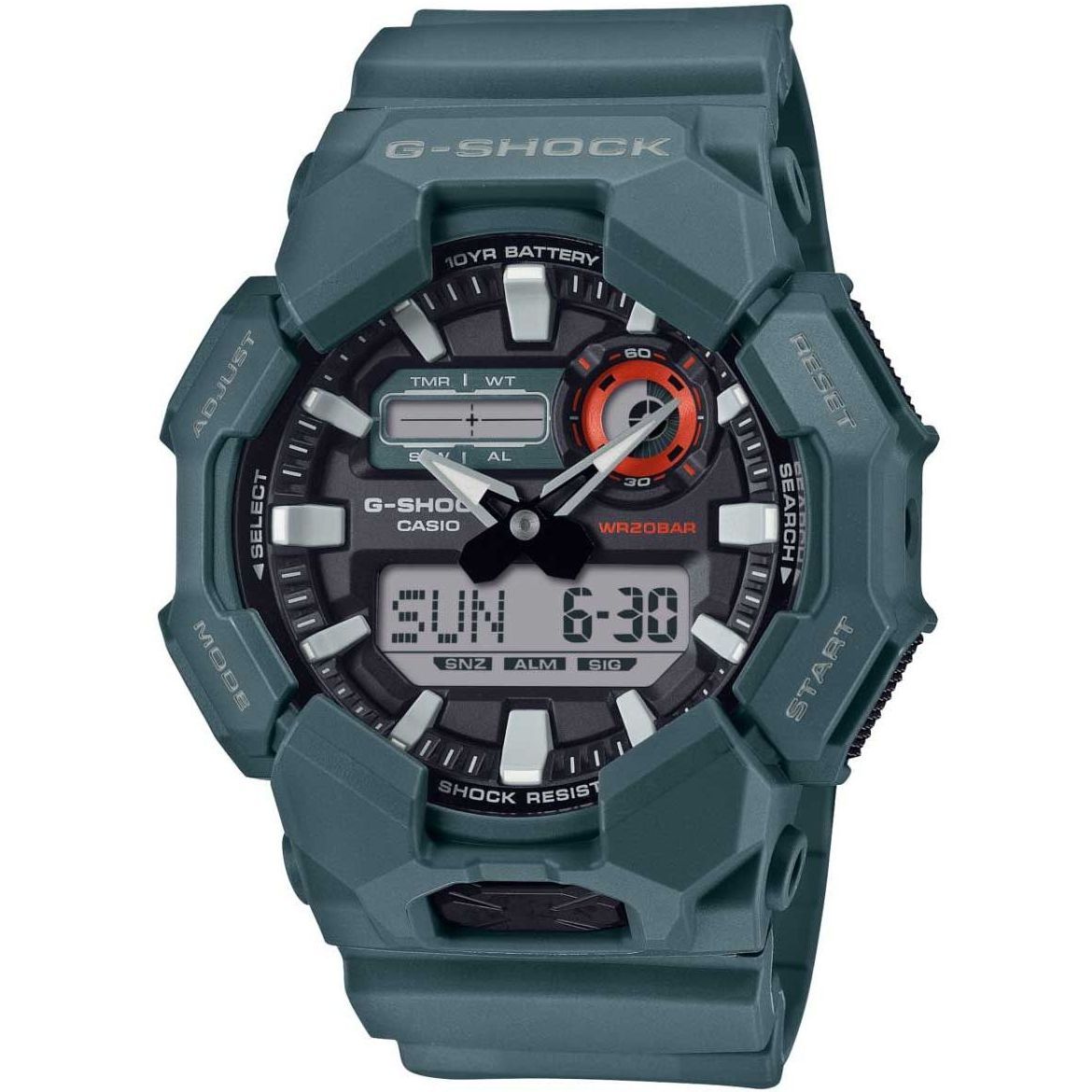 Casio G-shock modré hodinky s ručičkami GA-010-2AER