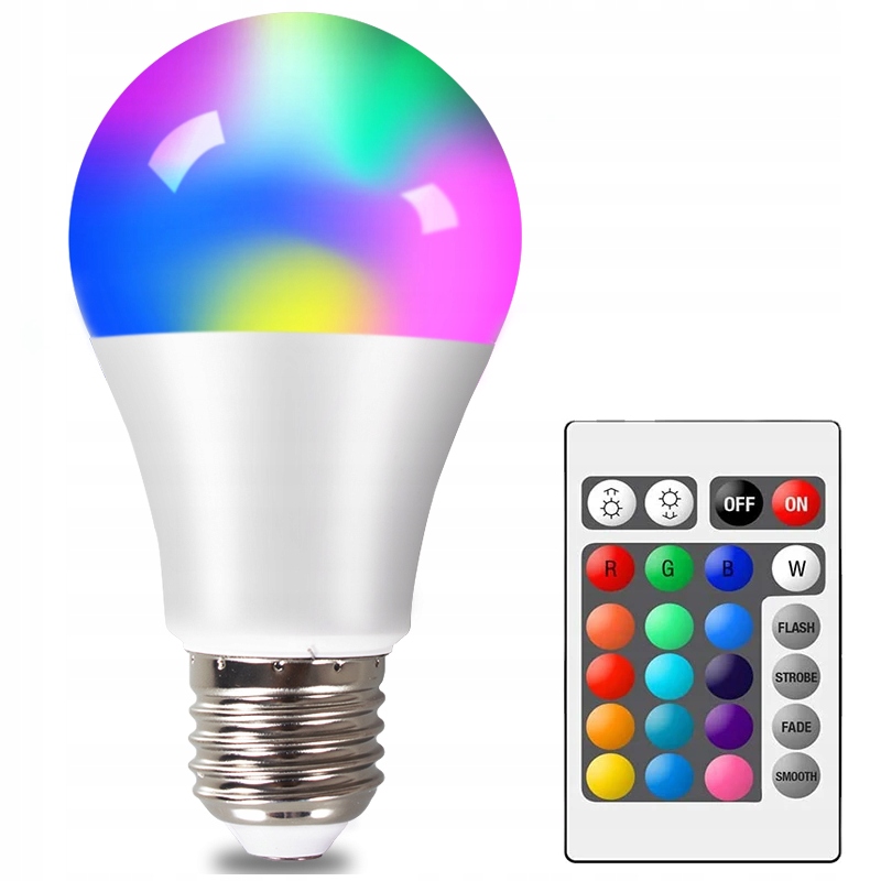 

Żarowka Led Rgb E27 12W Pilot Ozdobna Kolorowa