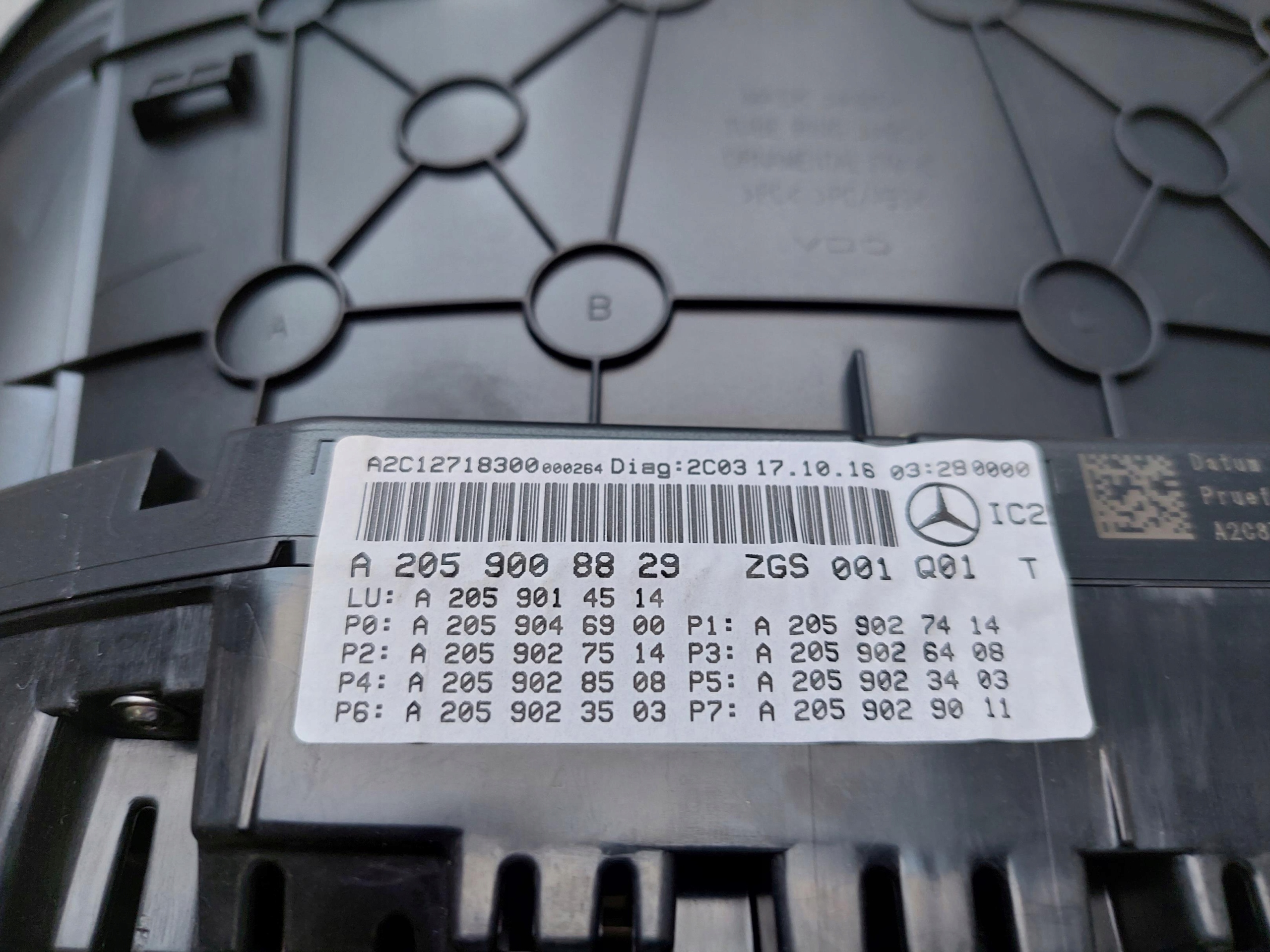 dials dials display A2059008829 MERCEDES C 350 W205 2.0 CGI HYBRID