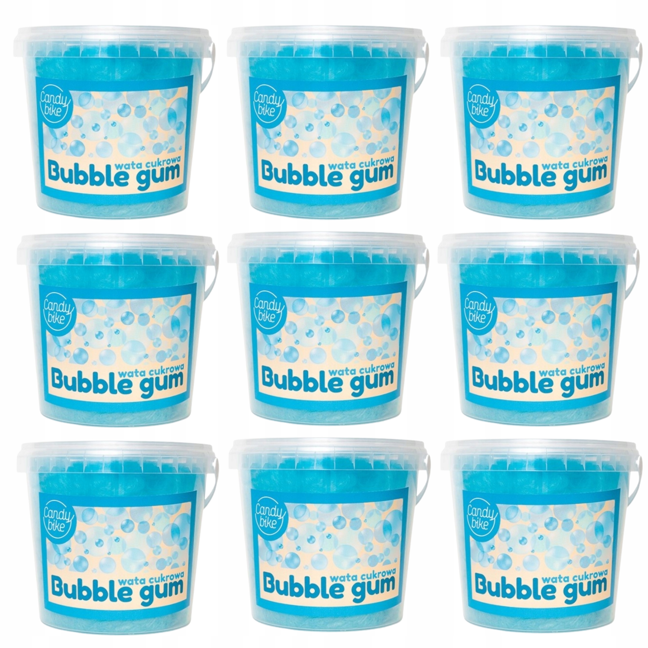 Levně Sada 9 Kusů cukrové vaty 1l, Dárek bonbóny Fluffy Sweet