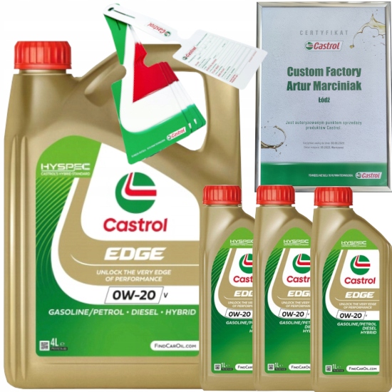 CASTROL EDGE 0W20 V 7L VOLVO VCC RBS0-2AE + ZAWIESZKA