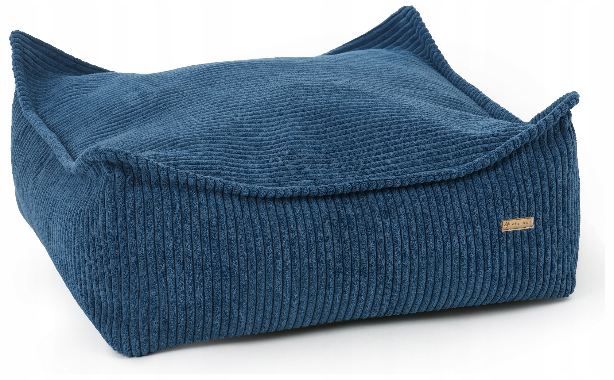 Levně Pelíšek plošina pro psa 60x60, tmavě modré, sametové, pohodlné