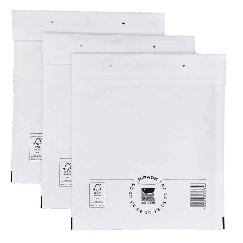 

Koperty bąbelkowe E15 Białe Mocne ochronne x100